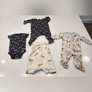 Disney and Gerber 4 piece bundle. Size 3-6 months